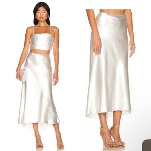 AIIFOS | Linda Slip Skirt In White Size Small